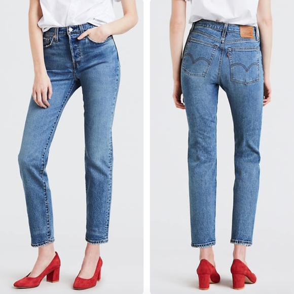 levi's wedgie high rise tapered leg